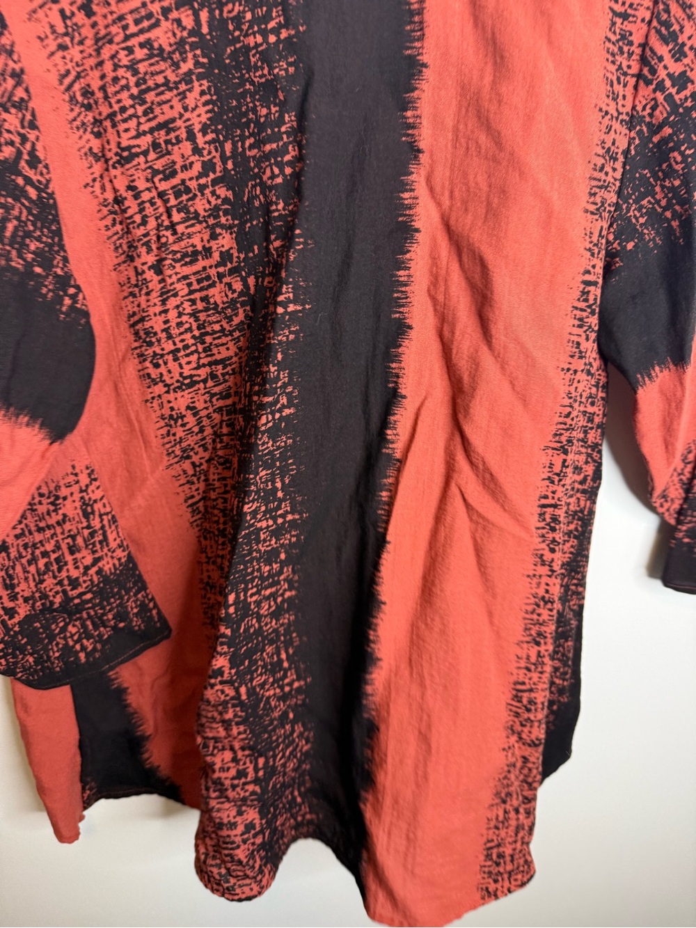Habitat Button Down Shirt black red orange size large top - Picture 6 of 7